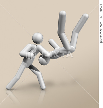 Judo 3D icon, Olympic sports Judo 3D icon, Olympic sports 69670571
