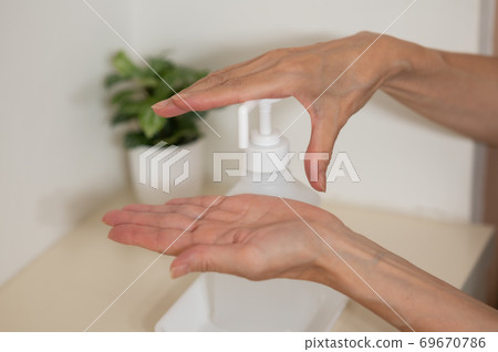 Corona measures Hand disinfection and sterilization at the entrance Corona measures Hand disinfection and sterilization at the entrance 69670786