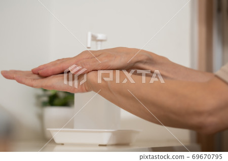 Corona measures Hand disinfection and sterilization at the entrance Corona measures Hand disinfection and sterilization at the entrance 69670795