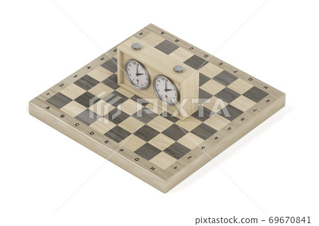Chess board and chess clock Chess board and chess clock 69670841