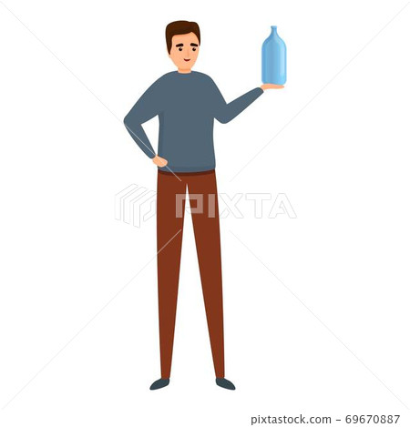 Bottle glass blower icon, cartoon style Bottle glass blower icon, cartoon style 69670887