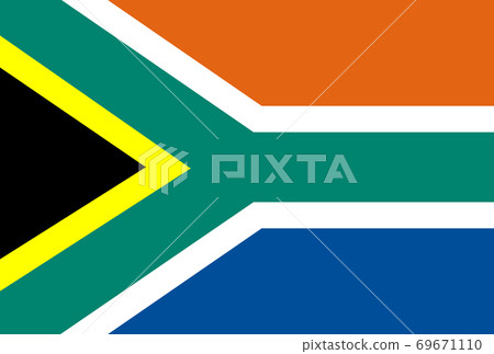National flag of South Africa in official colors and proportions Icons. National flag of South Africa in official colors and proportions Icons. 69671110