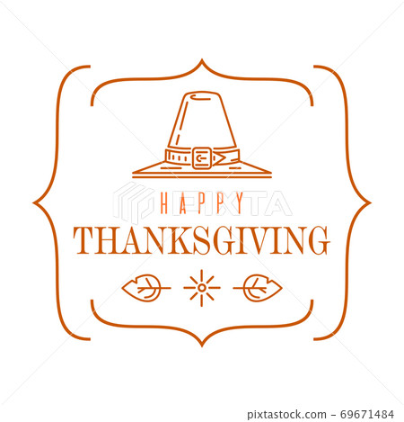 Vector logo design for Thanksgiving Day celebration 69671484