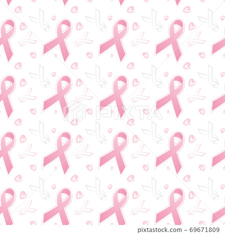 Breast cancer awareness pink ribbons seamless Vector Image