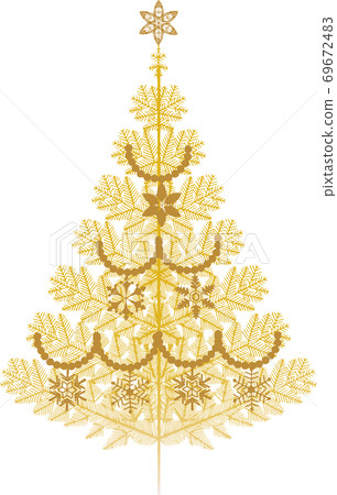 Gold Christmas tree Gold Christmas tree 69672483