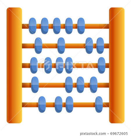 Childhood abacus icon, cartoon style 69672605