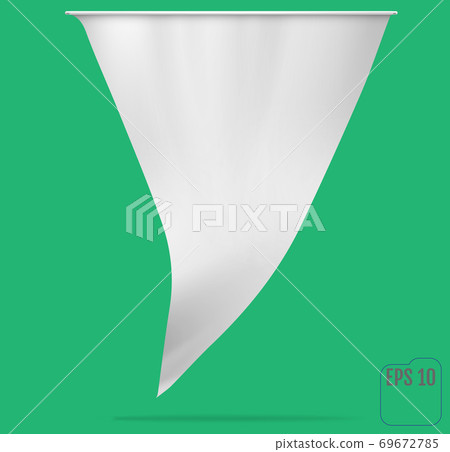 Flag or pennant mockup. Vector 69672785