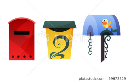 Post Box or letter box stock vector. Illustration of postage