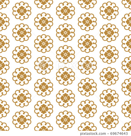 Traditional chinese vector seamless patterns for new year greeting card. 69674643