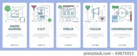 Vector thin line flat design network concept... - Stock Illustration ...