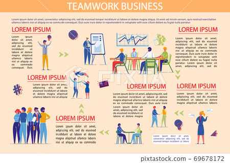 Business Teamwork, Brainstorming and Cooperation. Business Teamwork, Brainstorming and Cooperation. 69678172