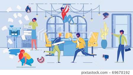 Deadline Concept, Chaos at Office People Hurry up. Deadline Concept, Chaos at Office People Hurry up. 69678192