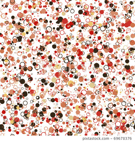 Geometrical background with circles. Abstract round seamless pattern. Vector illustration. 69678376