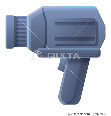 Car speed camcorder icon, cartoon style 69678618