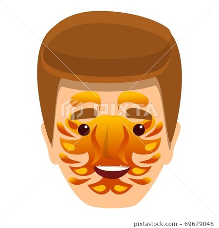 Face painting fire icon, cartoon style Face painting fire icon, cartoon style 69679048