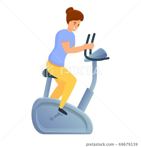 Home Training Exercise Bike Icon Cartoon Style Stock Illustration 69679139 Pixta