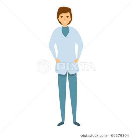 Smiling doctor nursing home icon, cartoon style 69679594