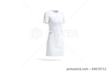 Blank white cloth dress mock up, side view Blank white cloth dress mock up, side view 69679712