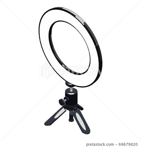 Selfie ring light icon, isometric style 69679820
