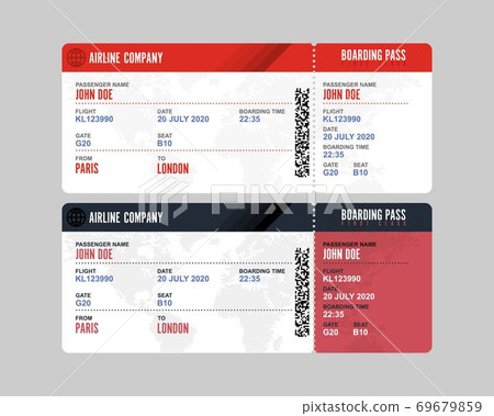Boarding pass vector illustration isolated on... - Stock Illustration ...