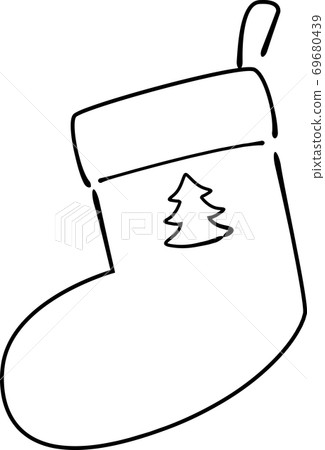 Socks with a handwritten Christmas tree pattern (unpainted) 69680439