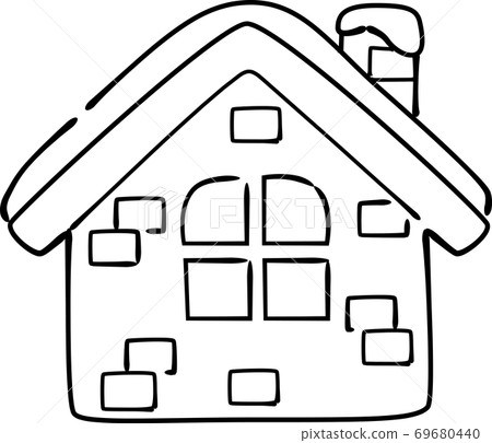 Handwritten brick Christmas house (unpainted) 69680440