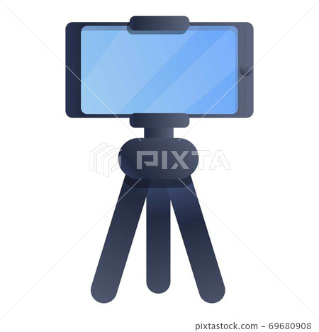 Smartphone tripod icon, cartoon style Smartphone tripod icon, cartoon style 69680908