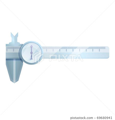 Calibrated caliper icon, cartoon style 69680941