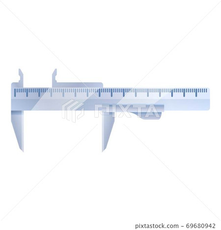 Trammel caliper icon, cartoon style 69680942