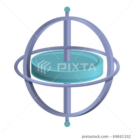 Axis gyroscope icon, cartoon style Axis gyroscope icon, cartoon style 69681102