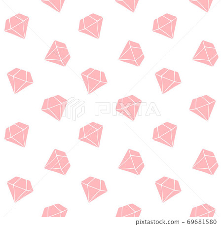 Vector seamless pattern of hand drawn diamond 69681580