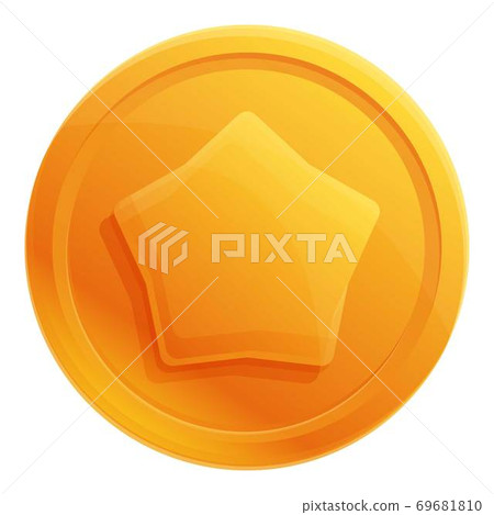 Badge token icon, cartoon style - Stock Illustration [69681810] - PIXTA