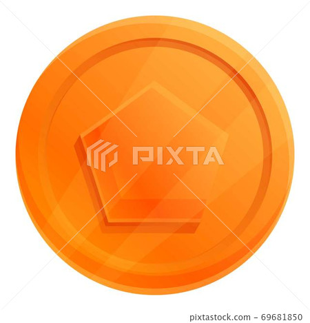 Brown game token icon, cartoon style-插圖素材 [69681850] - PIXTA圖庫