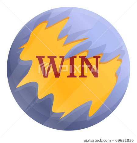 Win lottery scratch icon, cartoon style Win lottery scratch icon, cartoon style 69681886