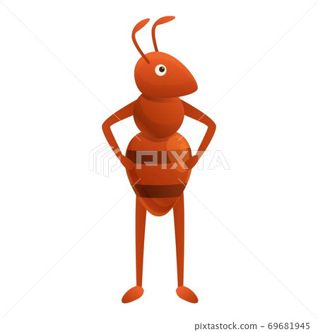 Busy ant icon, cartoon style 69681945