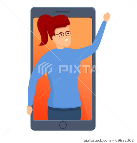 Apps video call icon, cartoon style Apps video call icon, cartoon style 69682308