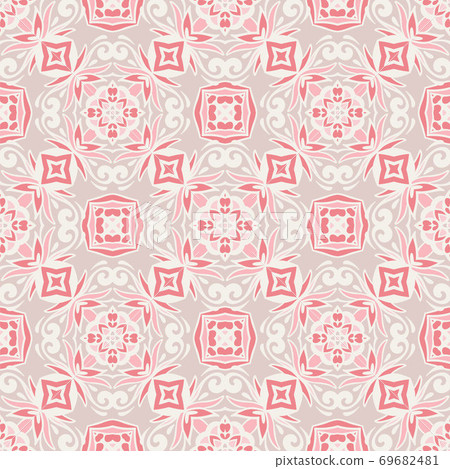 Cute pink Seamless abstract tiled pattern vector web background Cute pink Seamless abstract tiled pattern vector web background 69682481