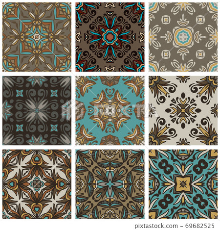 vector set of tiles background. For wallpaper,...-插圖素材 [69682525] - PIXTA圖庫