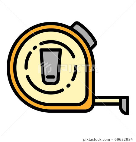 Measurement tape icon, outline style 69682984
