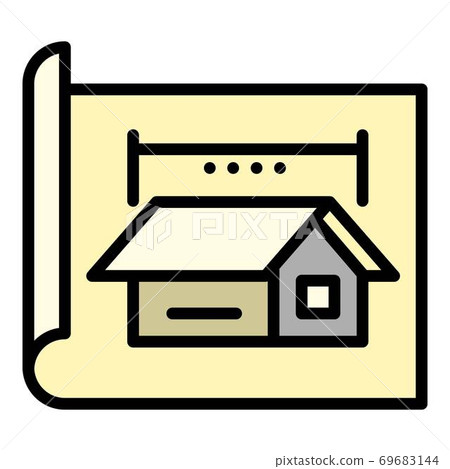 Architect cabana project icon, outline style 69683144