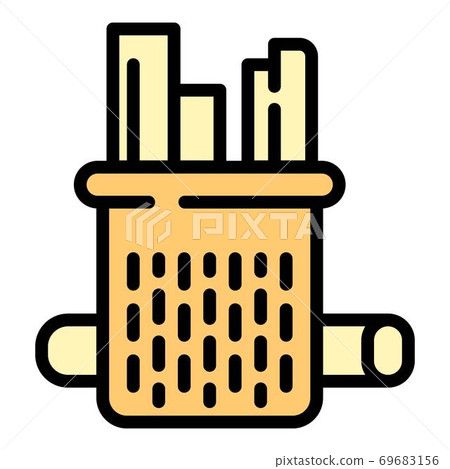 Architect pencils icon, outline style Architect pencils icon, outline style 69683156