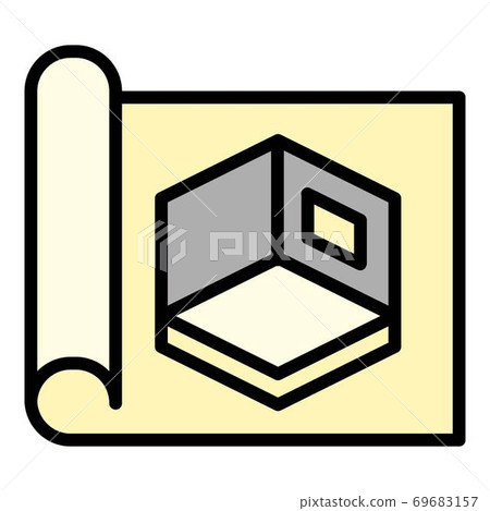 Architect room project icon, outline style Architect room project icon, outline style 69683157