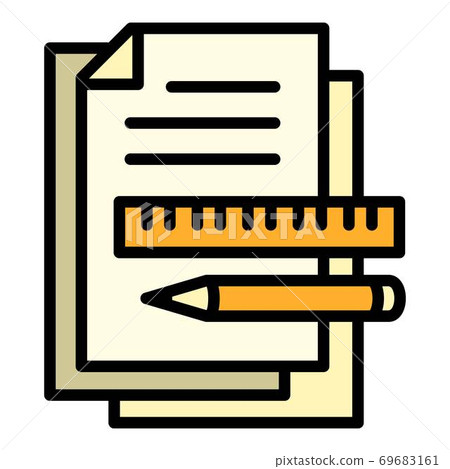 Architect papers icon, outline style Architect papers icon, outline style 69683161