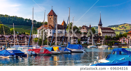 Spiez Church and Castle, Switzerland Spiez Church and Castle, Switzerland 69684816