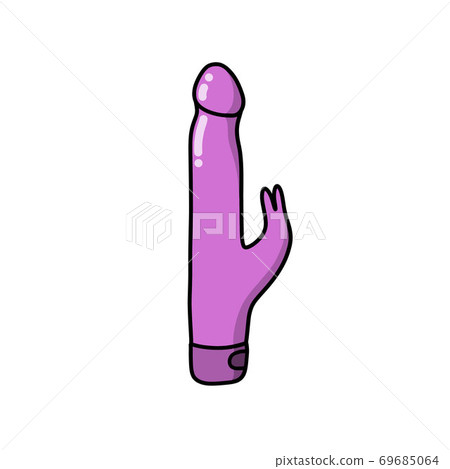 vibrator sex toy doodle icon, vector illustration 69685064