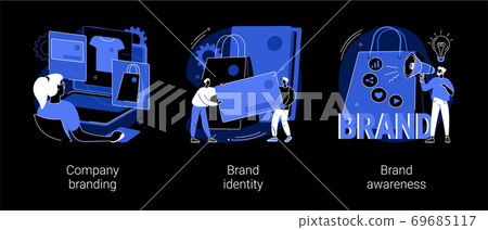 Brand management abstract concept vector illustrations. Brand management abstract concept vector illustrations. 69685117