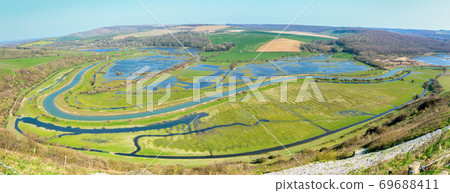 View of Cuckmere river, Sussex 69688411
