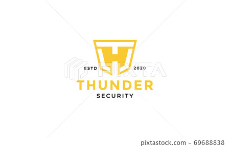 Letter TH or initial HT shield security logo design 69688838