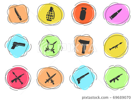 Weapon simply icons Weapon simply icons 69689070