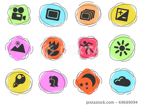 Modes of Photo Silhouette Icons Modes of Photo Silhouette Icons 69689094